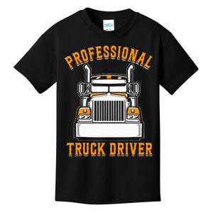 Professional Truck Driver Kids T-Shirt