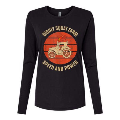 Perfect Tractor Design Diddly Squat Farm Speed And Power Womens Cotton Relaxed Long Sleeve T-Shirt