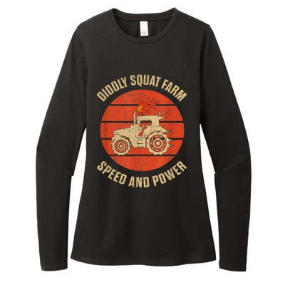 Perfect Tractor Design Diddly Squat Farm Speed And Power Womens CVC Long Sleeve Shirt