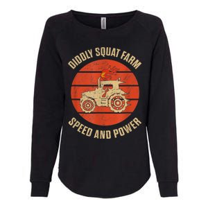 Perfect Tractor Design Diddly Squat Farm Speed And Power Womens California Wash Sweatshirt