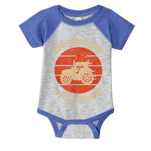 Perfect Tractor Design Diddly Squat Farm Speed And Power Infant Baby Jersey Bodysuit