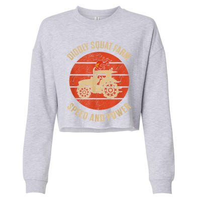 Perfect Tractor Design Diddly Squat Farm Speed And Power Cropped Pullover Crew