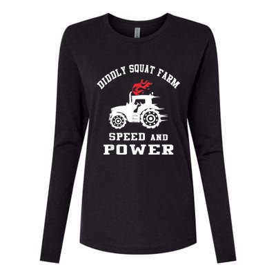 Perfect Tractor Design Diddly Squat Farm Speed And Power Womens Cotton Relaxed Long Sleeve T-Shirt