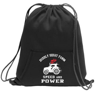 Perfect Tractor Design Diddly Squat Farm Speed And Power Sweatshirt Cinch Pack Bag