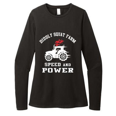 Perfect Tractor Design Diddly Squat Farm Speed And Power Womens CVC Long Sleeve Shirt