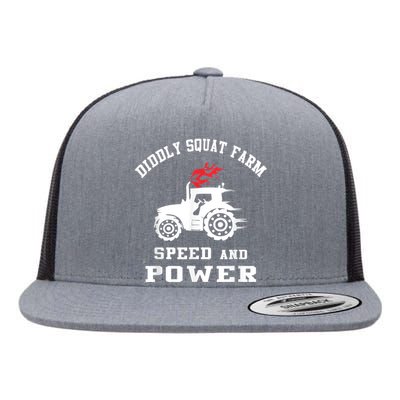 Perfect Tractor Design Diddly Squat Farm Speed And Power Flat Bill Trucker Hat