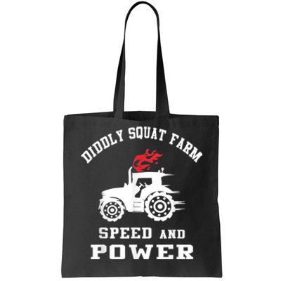 Perfect Tractor Design Diddly Squat Farm Speed And Power Tote Bag