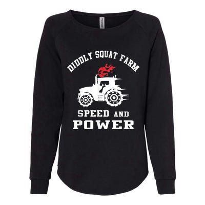 Perfect Tractor Design Diddly Squat Farm Speed And Power Womens California Wash Sweatshirt