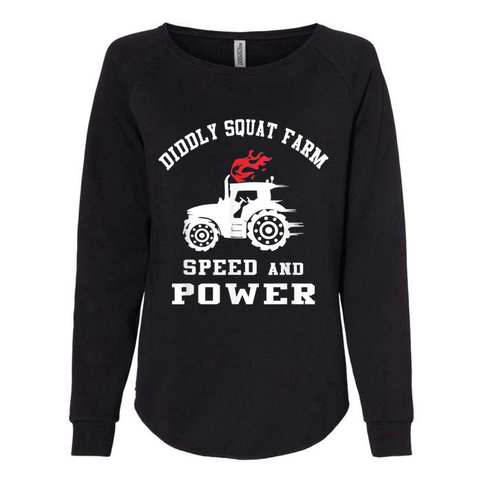 Perfect Tractor Design Diddly Squat Farm Speed And Power Womens California Wash Sweatshirt