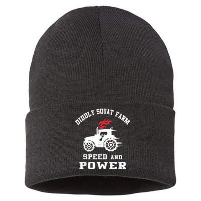 Perfect Tractor Design Diddly Squat Farm Speed And Power Sustainable Knit Beanie