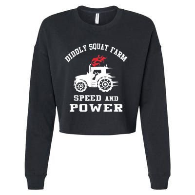 Perfect Tractor Design Diddly Squat Farm Speed And Power Cropped Pullover Crew