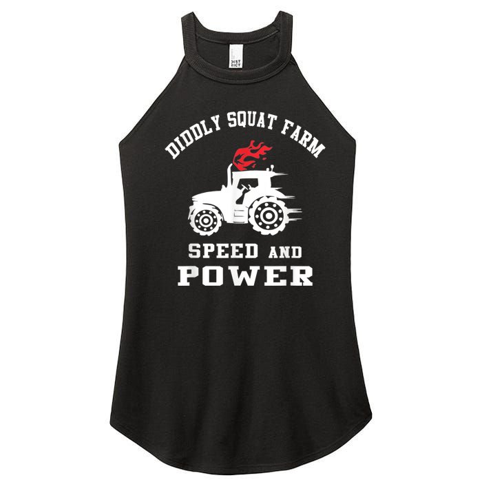 Perfect Tractor Design Diddly Squat Farm Speed And Power Women's Perfect Tri Rocker Tank