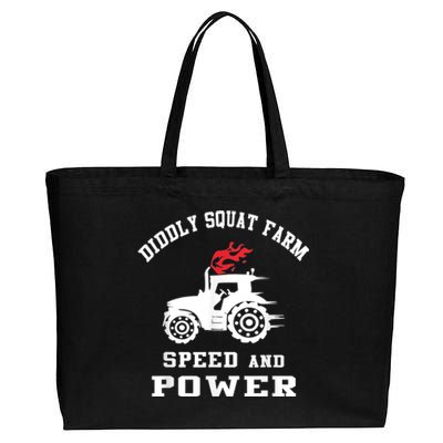 Perfect Tractor Design Diddly Squat Farm Speed And Power Cotton Canvas Jumbo Tote