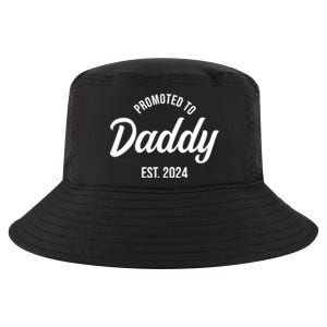 Promoted To Daddy 2024 Funny Humor New Dad Baby First Time Fathers Day Cool Comfort Performance Bucket Hat