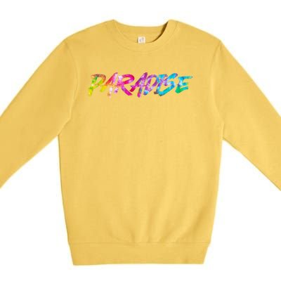 Paradise Tie Dye Colors Premium Crewneck Sweatshirt