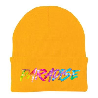 Paradise Tie Dye Colors Knit Cap Winter Beanie