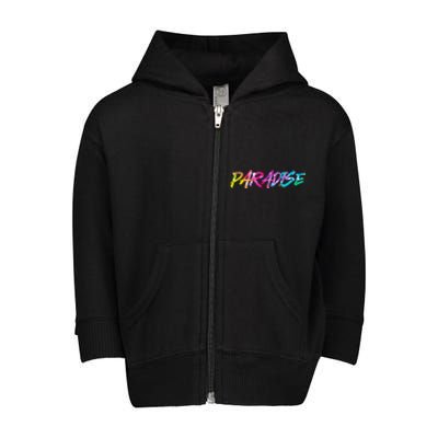 Paradise Tie Dye Colors Toddler Zip Fleece Hoodie