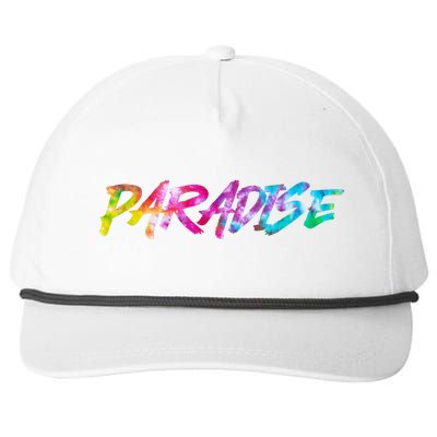 Paradise Tie Dye Colors Snapback Five-Panel Rope Hat