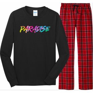 Paradise Tie Dye Colors Long Sleeve Pajama Set