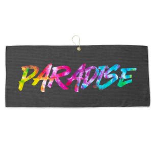 Paradise Tie Dye Colors Large Microfiber Waffle Golf Towel