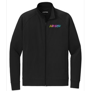 Paradise Tie Dye Colors Stretch Full-Zip Cadet Jacket