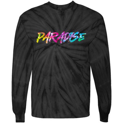 Paradise Tie Dye Colors Tie-Dye Long Sleeve Shirt