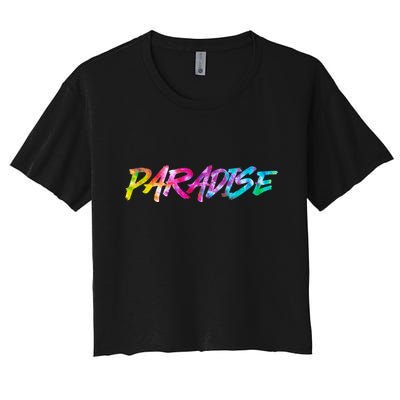 Paradise Tie Dye Colors Crop Top