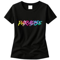 Paradise Tie Dye Colors Womens T-Shirt