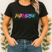 Paradise Tie Dye Colors Womens T-Shirt