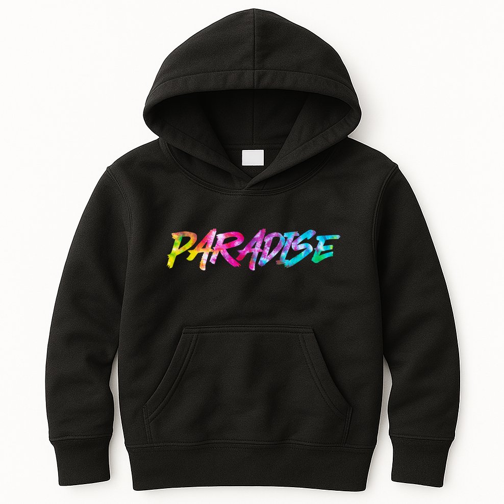 Paradise Tie Dye Colors Kids Hoodie