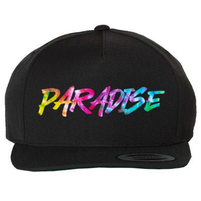 Paradise Tie Dye Colors Wool Snapback Cap