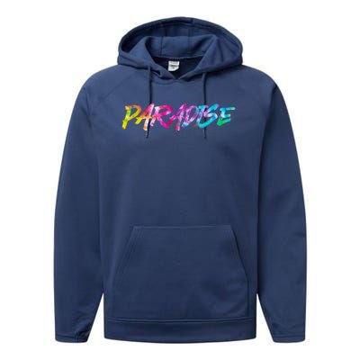 Paradise Tie Dye Colors Performance Fleece Hoodie