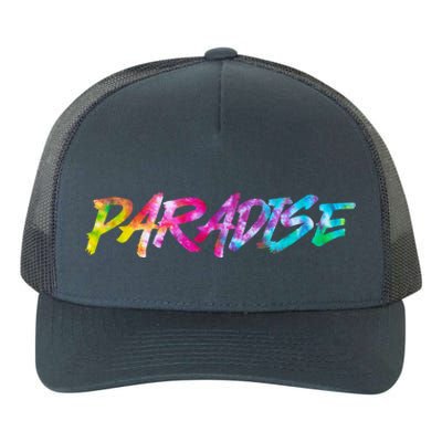 Paradise Tie Dye Colors Yupoong Adult 5-Panel Trucker Hat