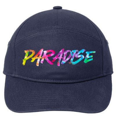 Paradise Tie Dye Colors 7-Panel Snapback Hat