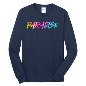 Paradise Tie Dye Colors Tall Long Sleeve T-Shirt