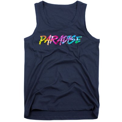 Paradise Tie Dye Colors Tank Top