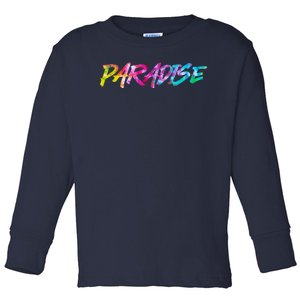 Paradise Tie Dye Colors Toddler Long Sleeve Shirt