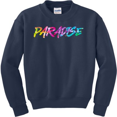 Paradise Tie Dye Colors Kids Sweatshirt