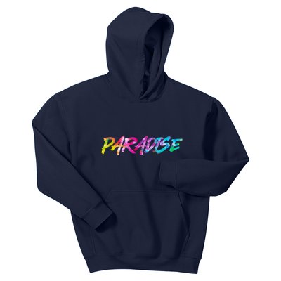 Paradise Tie Dye Colors Kids Hoodie