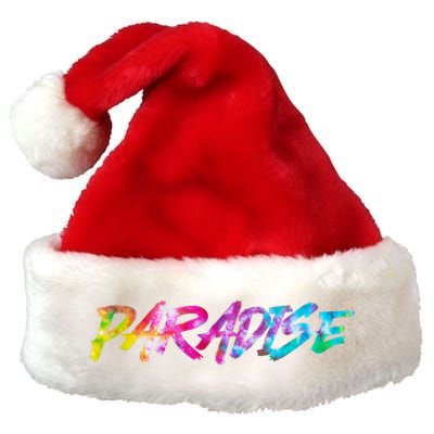 Paradise Tie Dye Colors Premium Christmas Santa Hat