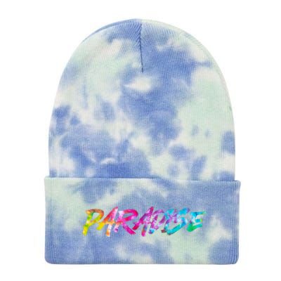 Paradise Tie Dye Colors Tie Dye 12in Knit Beanie