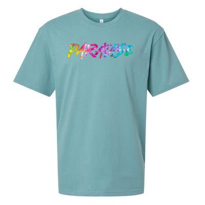 Paradise Tie Dye Colors Sueded Cloud Jersey T-Shirt