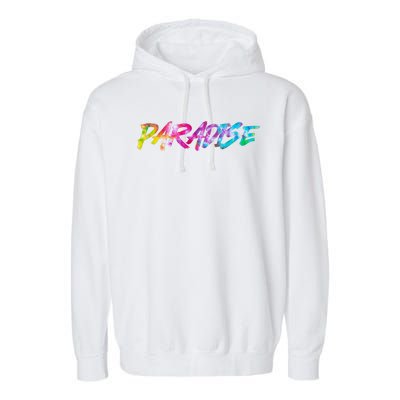 Paradise Tie Dye Colors Garment-Dyed Fleece Hoodie