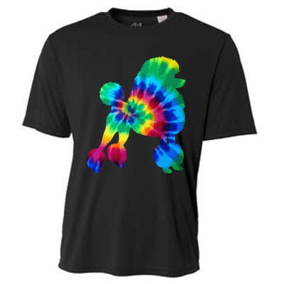 Poodle Tie Dye Vintage Hippie Dog Mom Dad Poodle Cooling Performance Crew T-Shirt