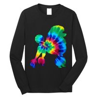 Poodle Tie Dye Vintage Hippie Dog Mom Dad Poodle Long Sleeve Shirt