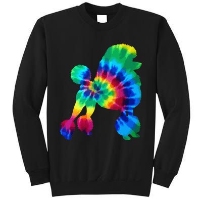 Poodle Tie Dye Vintage Hippie Dog Mom Dad Poodle Sweatshirt