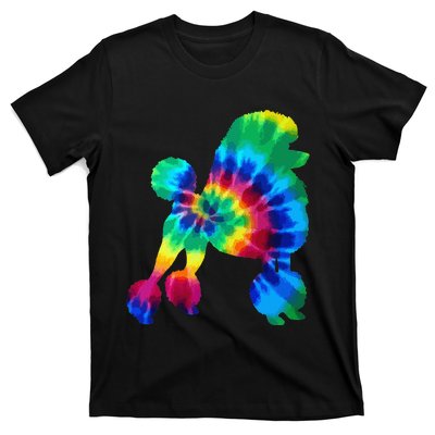 Poodle Tie Dye Vintage Hippie Dog Mom Dad Poodle T-Shirt