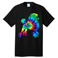 Poodle Tie Dye Vintage Hippie Dog Mom Dad Poodle Tall T-Shirt