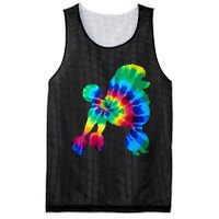 Poodle Tie Dye Vintage Hippie Dog Mom Dad Poodle Mesh Reversible Basketball Jersey Tank