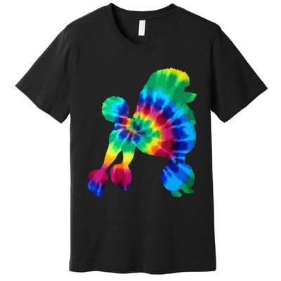 Poodle Tie Dye Vintage Hippie Dog Mom Dad Poodle Premium T-Shirt